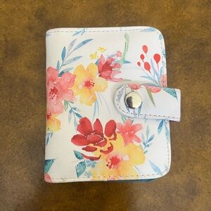 Floral Wallet with Snap Closure